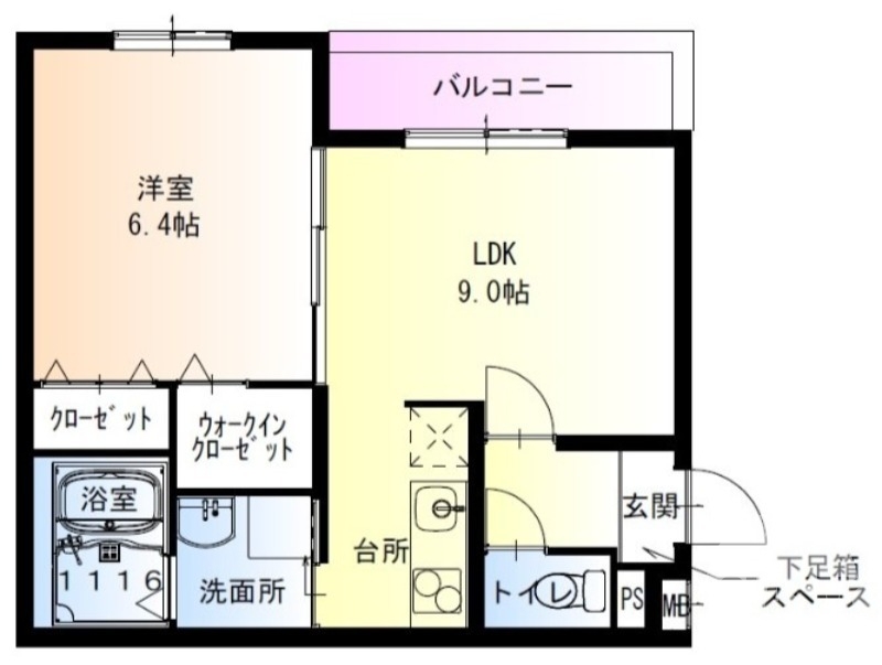 堺市堺区出島町のアパートの間取り