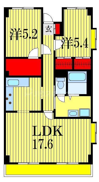 船橋市前原西のマンションの間取り