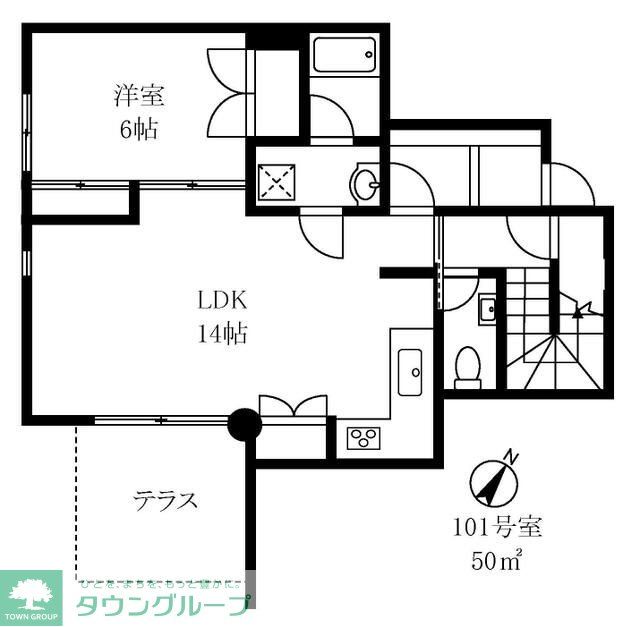 目黒区駒場のマンションの間取り