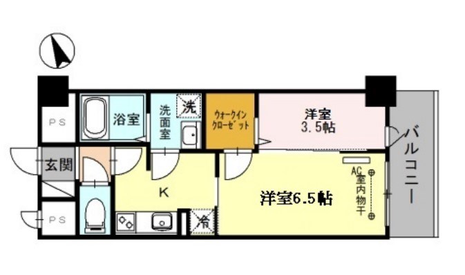 姫路市飾磨区英賀保駅前町のマンションの間取り