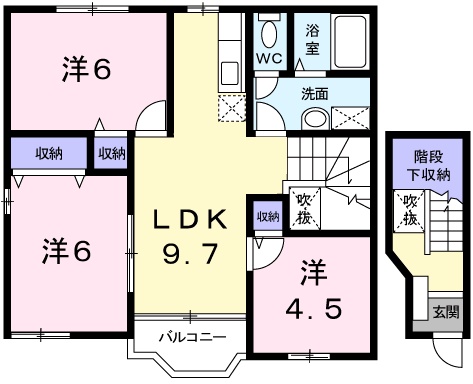 赤穂郡上郡町井上のアパートの間取り