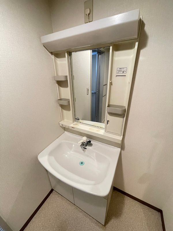 洗面設備　独立洗面化粧台が付いています