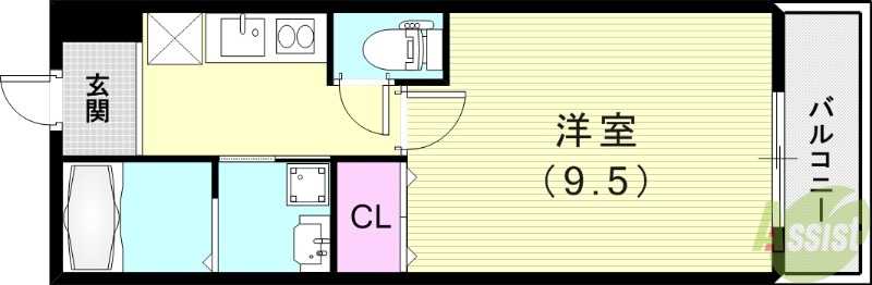 フジパレス西宮久寿川の間取り写真