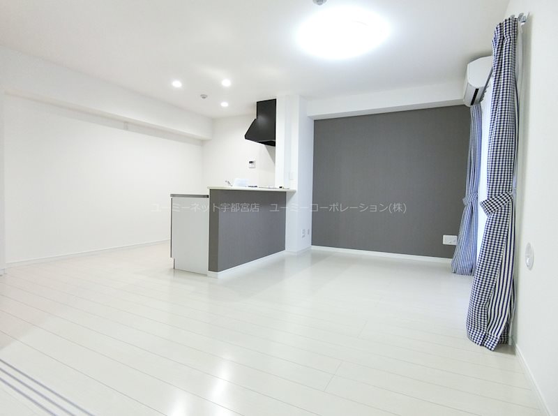 居室・リビング　※照明器具及びカーテンは備付ではございません