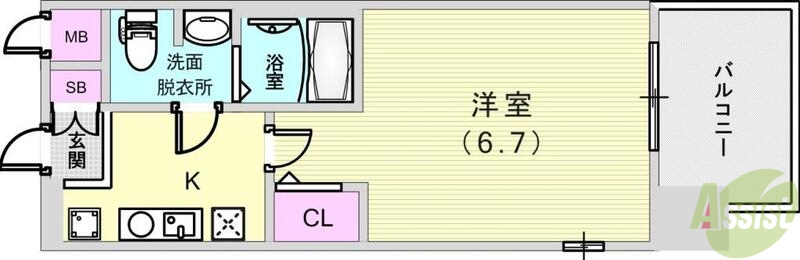 ライジングコート深江本町フラワーパークの間取り写真