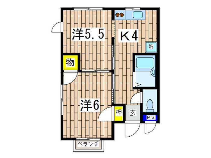 サンフラットKの間取り写真