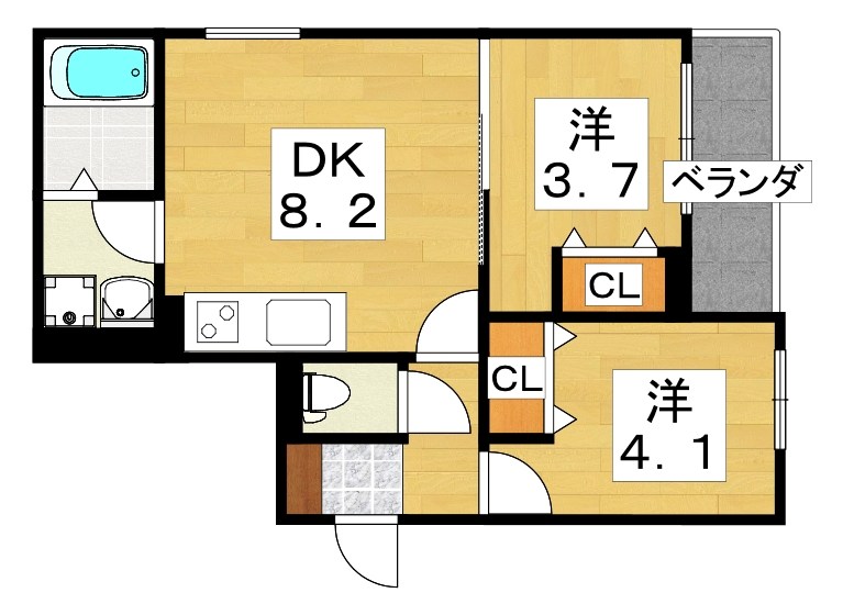 D porta annexの間取り写真