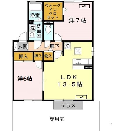 高砂市高砂町朝日町のアパートの間取り