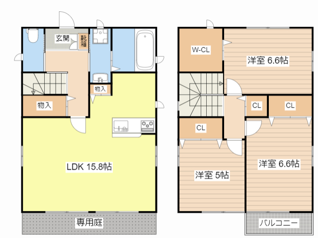 滋賀県彦根市平田町（一戸建）の賃貸物件の間取り