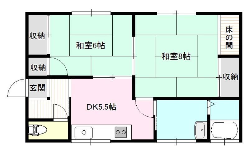 コーポこがねの間取り