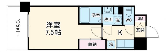 京都市下京区西七条北西野町のマンションの間取り