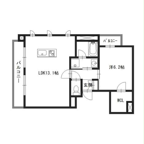 【姫路市安田のマンションの間取り】