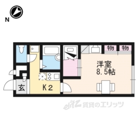 甲賀市甲賀町大原市場のアパートの間取り