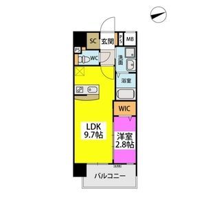 福岡市早良区野芥のマンションの間取り