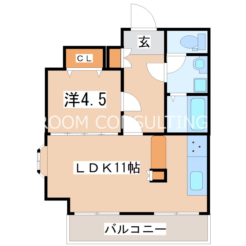 鹿児島市荒田のマンションの間取り