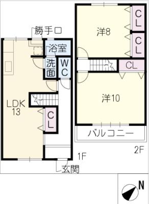 サンテラス八田Ａ棟の間取り