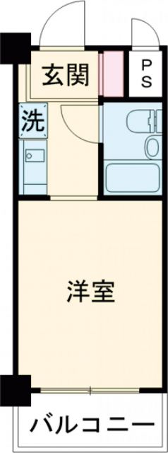 【目黒区五本木のマンションの間取り】