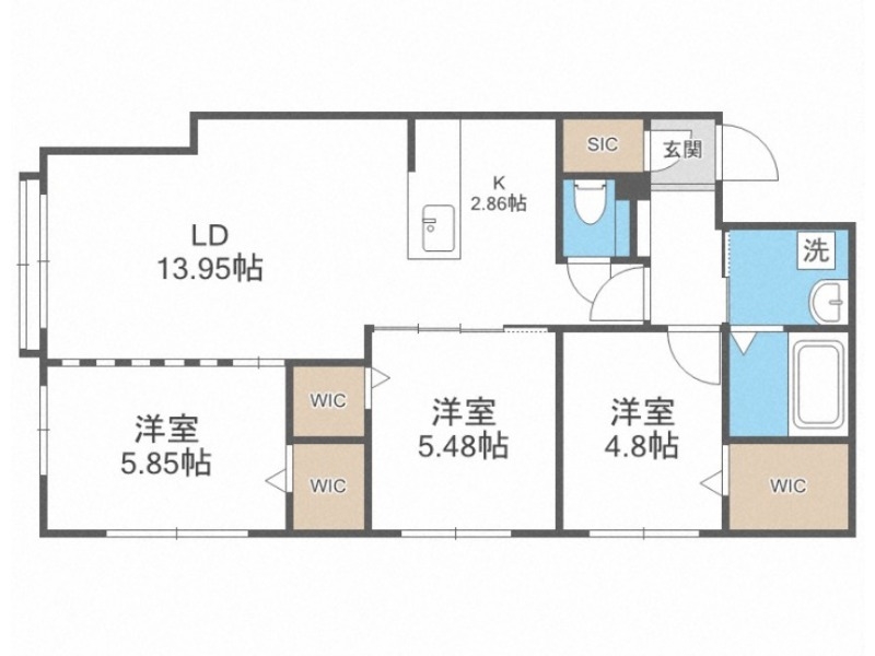 エルム北円山の間取り