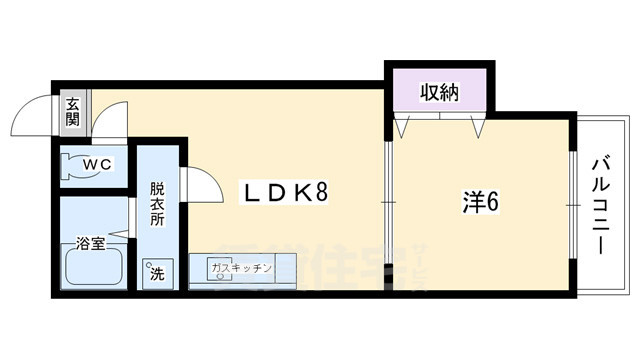 京都市南区唐橋川久保町のマンションの間取り