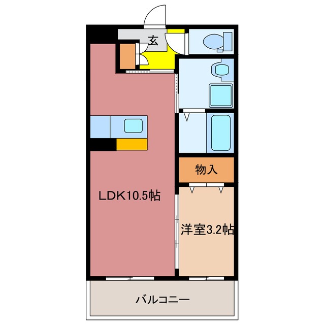 伊勢市磯町のマンションの間取り