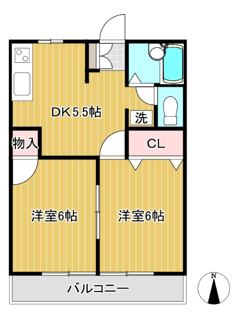 西東京市栄町のアパートの間取り