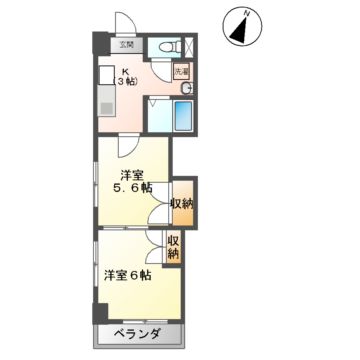 名古屋市千種区吹上のマンションの間取り