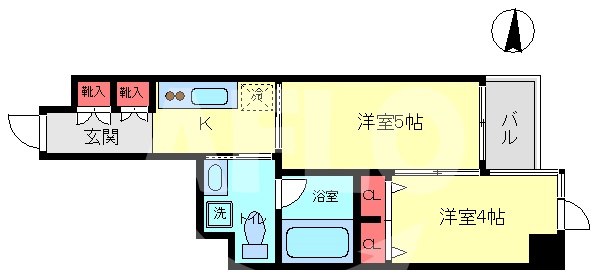 アミティエ扇町公園の間取り