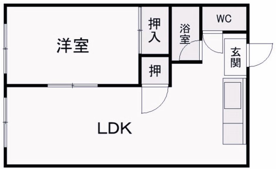 深谷市黒田のアパートの間取り