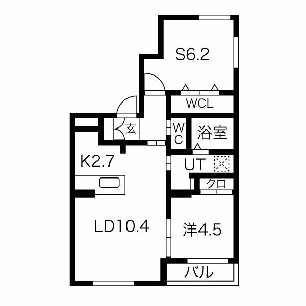 【札幌市北区北三十七条西のマンションの間取り】