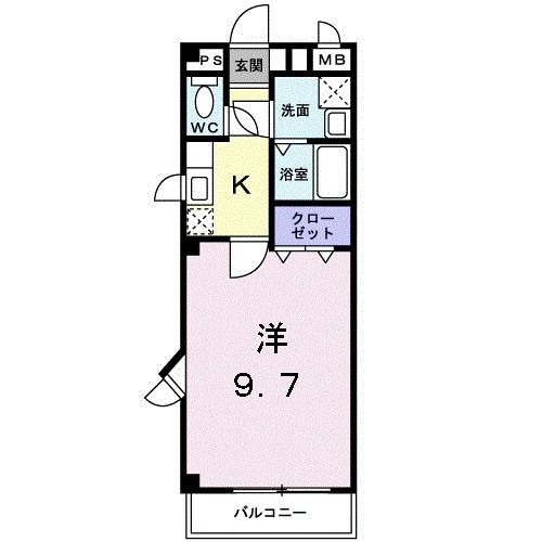 【熊本市西区八島のアパートの間取り】