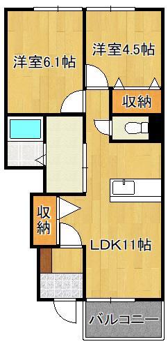 クオーレ海老津の間取り