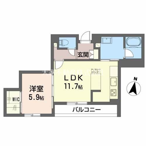 シャーメゾン　リバーダイヤの間取り