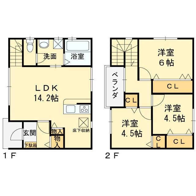 仮称）シアラ旭町の間取り