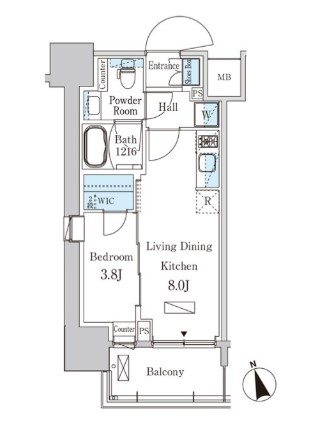 浦安市当代島のマンションの間取り