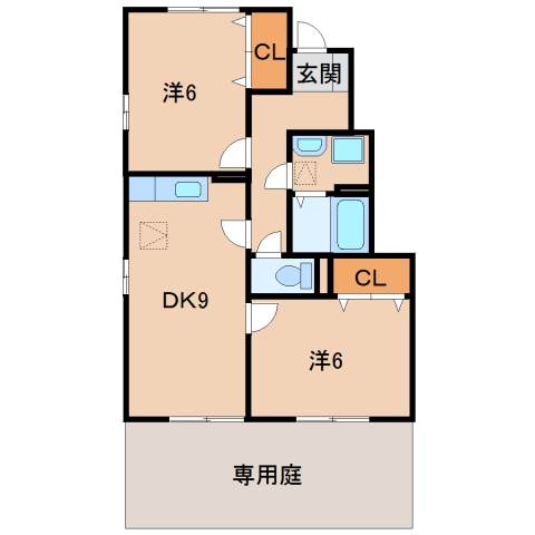 和歌山市森小手穂のアパートの間取り