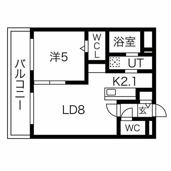 千歳市住吉のマンションの間取り