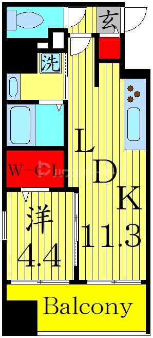 台東区三筋のマンションの間取り