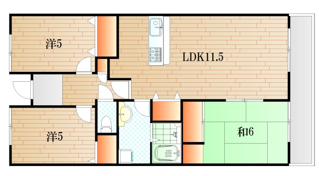 下関市向洋町のマンションの間取り