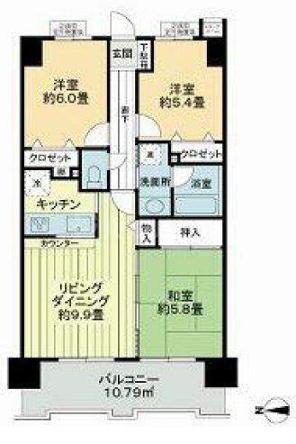 江東区東砂のマンションの間取り