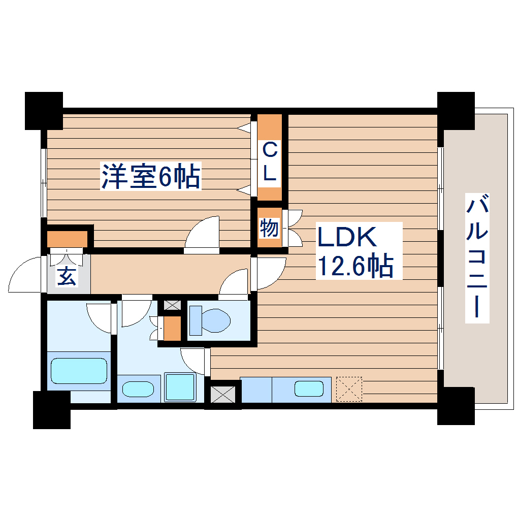 榴ヶ岡ユーワマンションの間取り