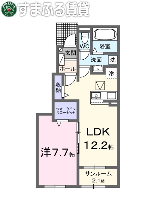 岡崎市小針町のアパートの間取り