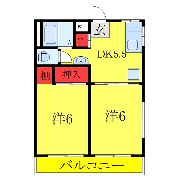 第２グリーンハイツの間取り