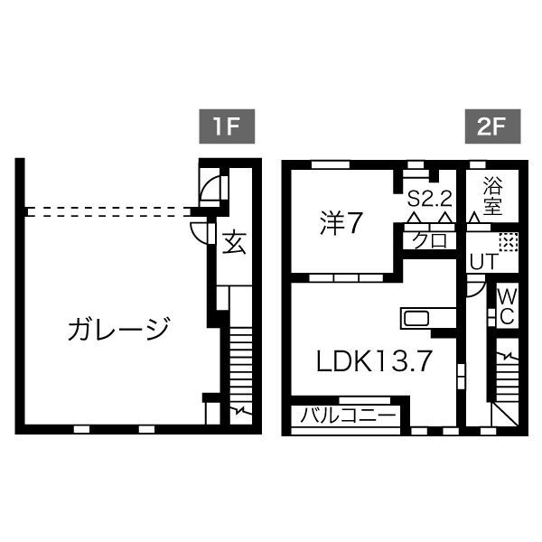 厚木市旭町のアパートの間取り