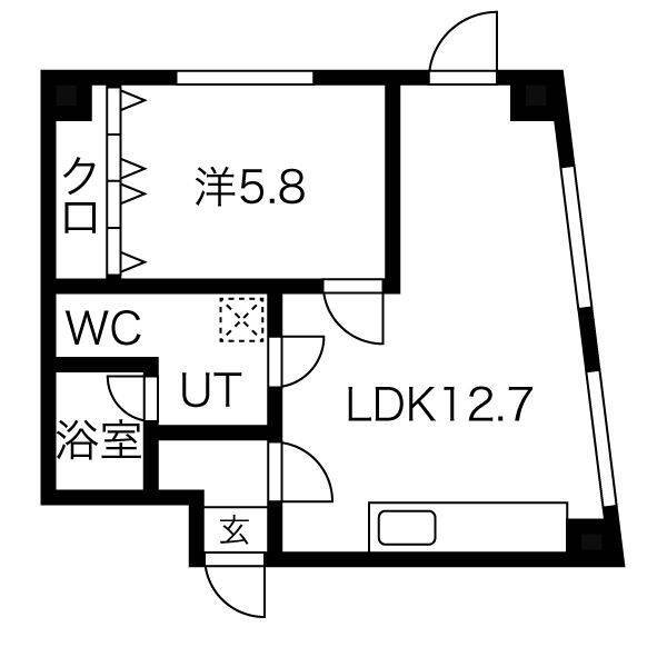 名古屋市中区松原のマンションの間取り