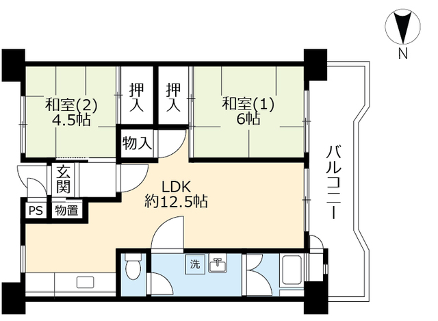 ＵＲ名谷駅前の間取り