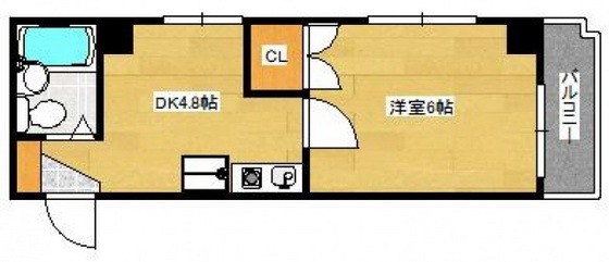 広島市南区皆実町のマンションの間取り