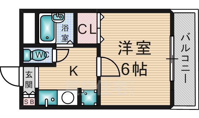 茨木市末広町のマンションの間取り