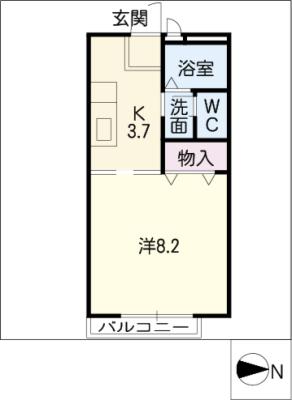 ロイヤル三好ヶ丘Ｂの間取り