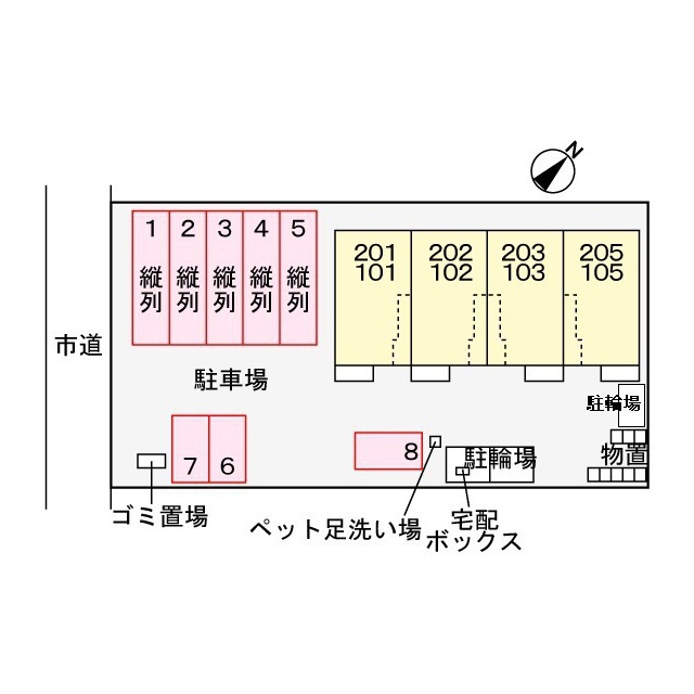 【岐阜市岩田東のアパートの駐車場】