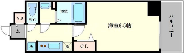 大阪市北区大淀北のマンションの間取り